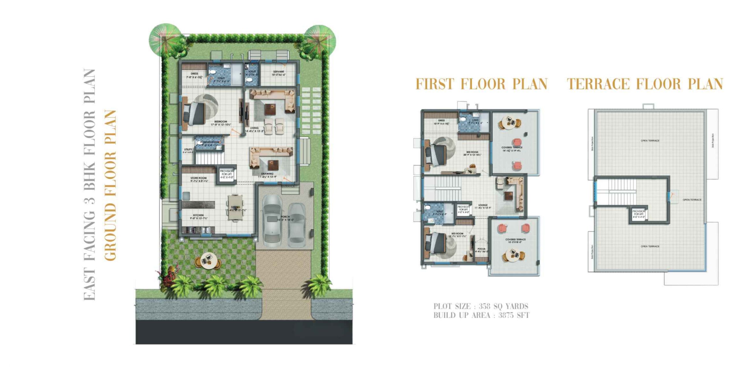 advaith  east facing – 3 bhk