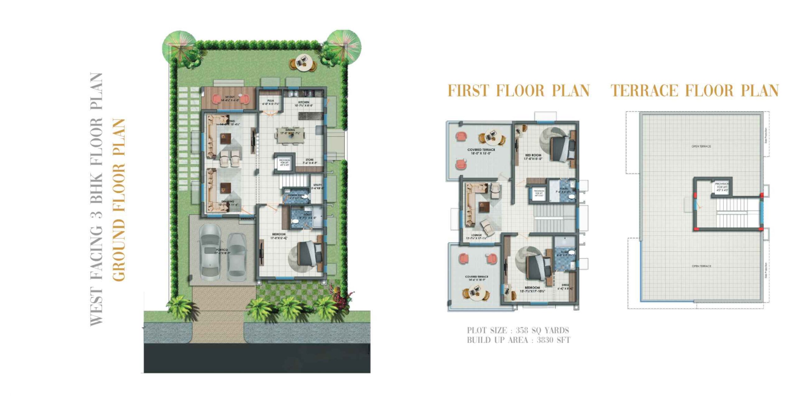 advaith  west facing – 3 bhk