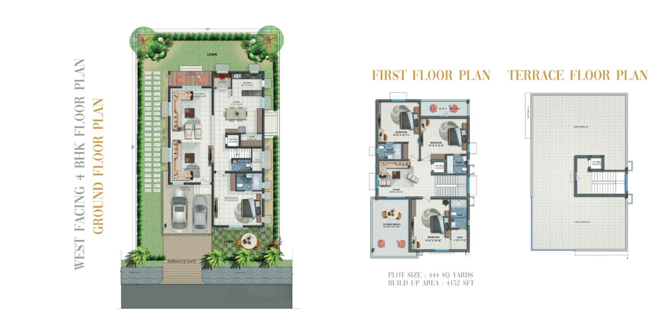 advaith  west facing – 4 bhk